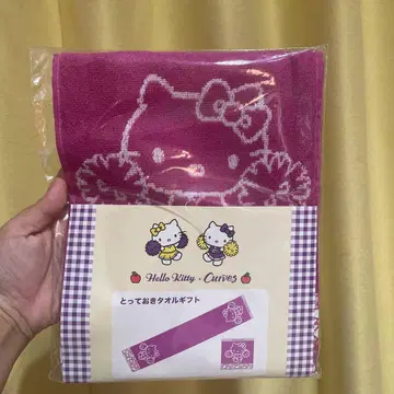 헬로키티 커브스 콜라보 머플러 타월 핸드 타월 2개 세트