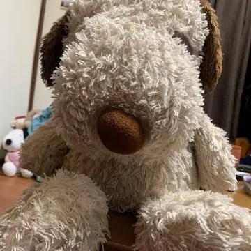 스누피 베이지색 강아지 봉제 인형