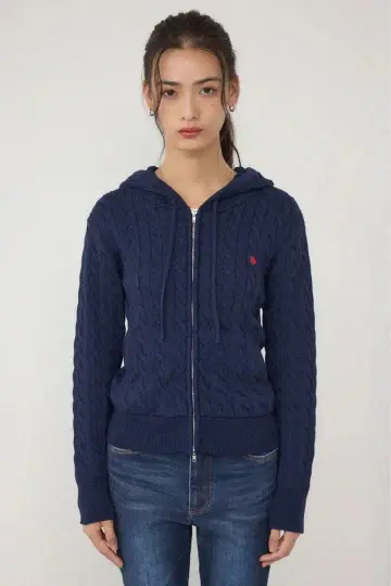 AZUL POLO 니트 후드티 NVY