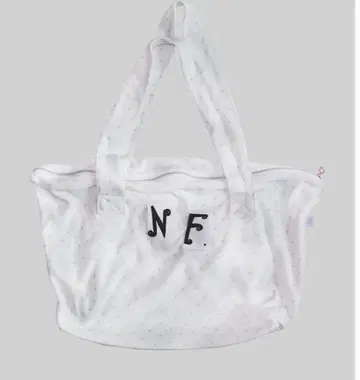 nightfruiti FUZZY TOTE BAG blue dot