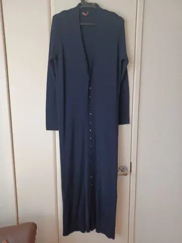갤러리 바이 울 리브 롱 V넥 가디건