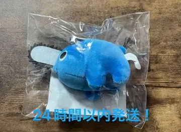 극장판 체인소 맨 LAWSON 콜라보 봉제 인형 키링 파랑 포치타