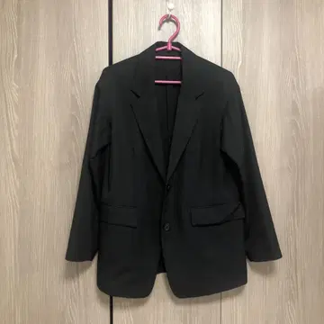블랙 심플 테일러드 자켓