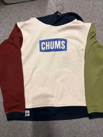 CHUMS 후드 부착 맨투맨 멀티 컬러 XL