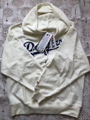 MLB 다저스 후드티 M 아이보리