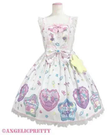 Angelic Pretty 컴팩트 토이즈 점프 스커트 시로