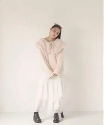muguet sailor ribbon knit pink