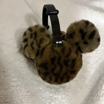 미키 레오파드 무늬 귀도리