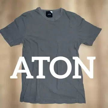 ATON 그레이 T셔츠 크루넥 2에이톤