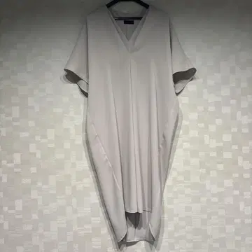 Aga 라이트 그레이 V넥 반팔 튜닉 9호