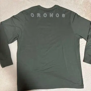 CRONOS 긴팔 티셔츠 올리브 그린 L 사이즈