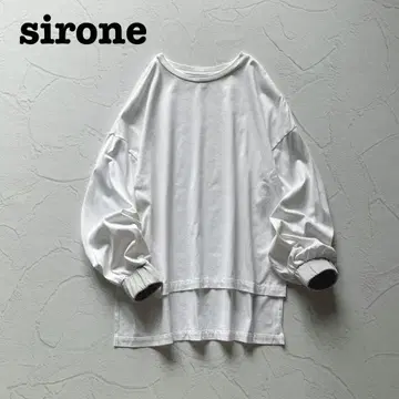 컨디션 최상 sirone 시로네 사이드 슬릿 티셔츠 풀오버 화이트
