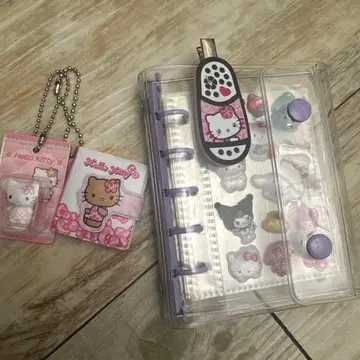 오리지널 씰북 헬로키티 치비메모 키링 포함 덤 씰