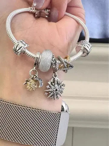 pandora 실버 로프 스타일 팔찌