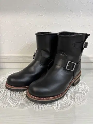 AVIREX 블랙 엔지니어 부츠 US9