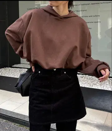 카프리슈 마쥬 벌룬 후디 브라운 시착만 한 상품 택 포함