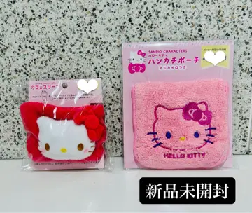 [ 새상품 ] Sanrio 산리오 카페 슬리브 손수건 파우치 헬로키티