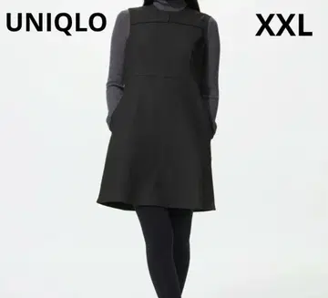 유니클로 더블 페이스 미니 원피스 블랙 XXL
