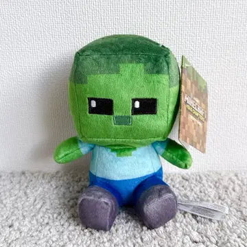 택 포함 마인크래프트 좀비 봉제 인형