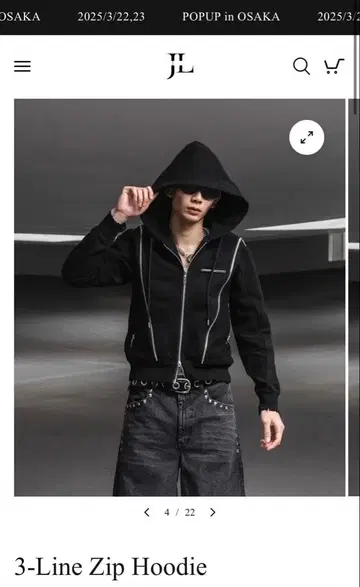 Jentlouis 3 line zip hoodie