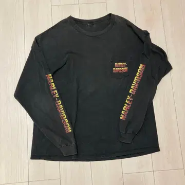 HARLEY-DAVIDSON 빈티지 T셔츠 그레이 택 끊어짐.