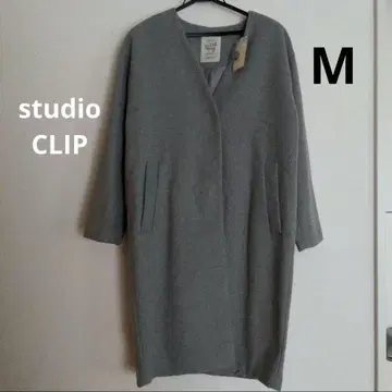 새상품 studio CLIP 노카라 TW 멜톤 코트