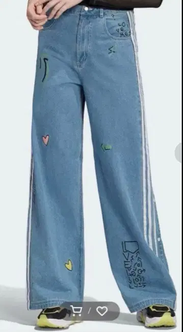 새상품급 [ adidas x FIORUCCI ] 데님 트랙 팬츠