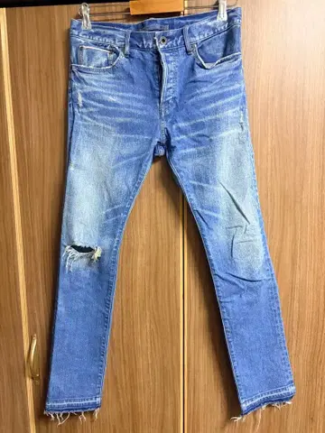 goa 데님 팬츠 무릎 데미지 있음