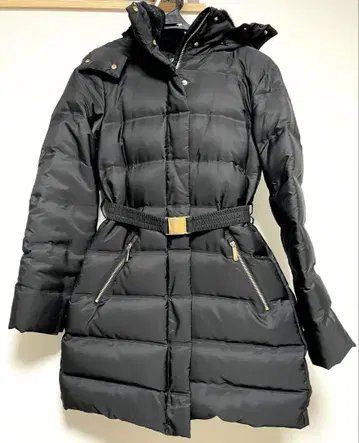 ZARA 벨트 후드 다운 자켓