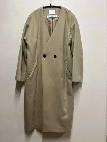 새상품급 HARE 하이랜드 울 롱 코트 베이지