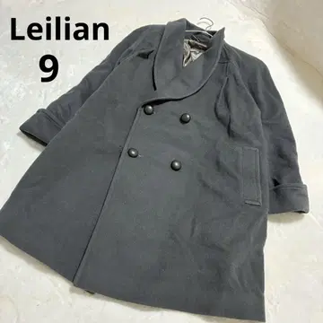 Leilian 레리안 그레이 더블 브레스트 체스터 코트 롱 9