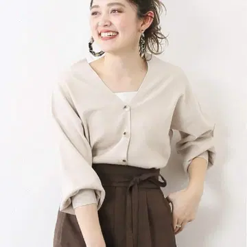 SIMPLCITE B.CSTOCK 2WAY 퍼프 슬리브 가디건
