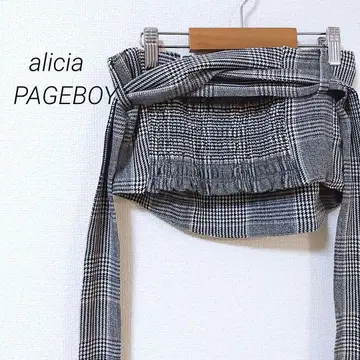 5 Alicia 페이지 보이 뷔스티에 체크 무늬 리본 캐주얼
