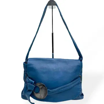 새상품급 FURLA 훌라 숄더백 숄더 가죽 블루 천연 가죽