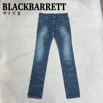 BLACKBARRETT 블랙바렛 오니히게 데미지 데님 사이즈 2 파랑