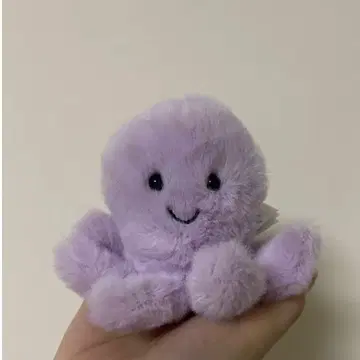 보라색 문어 봉제 인형