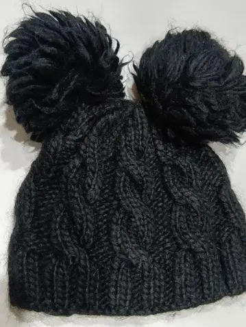 안나수이 블랙 니트 캡