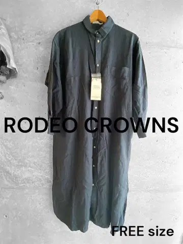 [택 포함 미사용] RODEO CROWNS 다크 네이비 셔츠 원피스