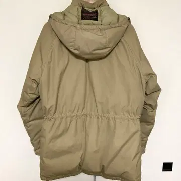 Eddie Bauer 블랙 택 후드 부착 다운 자켓 릿지 라인