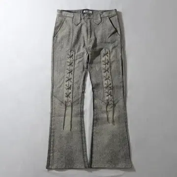 인 더 애틱 레이스업 코팅 플레어 데님