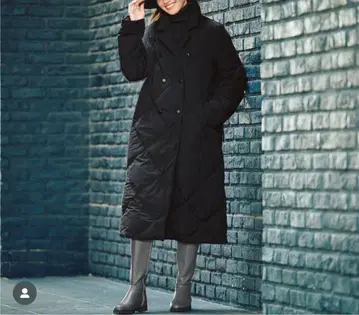 DAMA collection 퀼팅 다운 코트 블랙 M