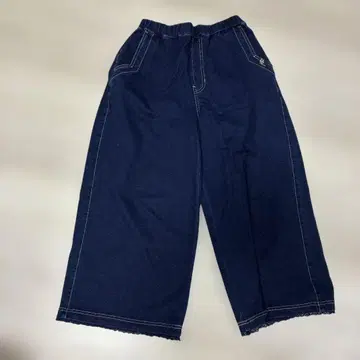 SUPERHAKKA 다크 블루 데님 팬츠 허리밴딩