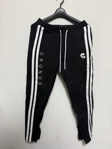 CRONOS 블랙 조거 팬츠