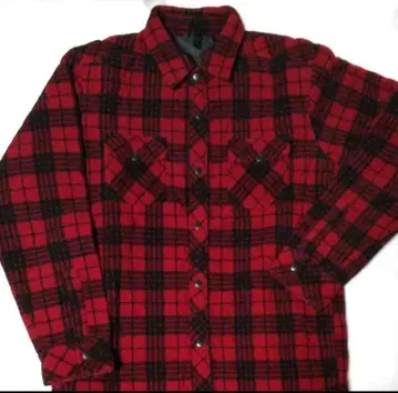 유니클로 빨검 체크 무늬 퀼팅 자켓