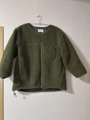 올리브 그린 플리스 자켓