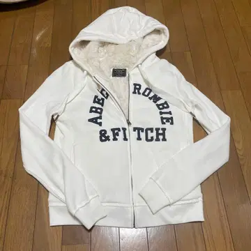 Abercrombie & Fitch 퍼 후드티 S 화이트