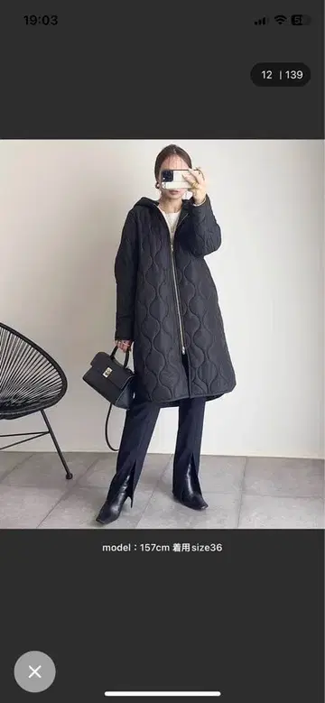 미 실루엣 3way 퀼팅 푸드코트