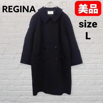 REGINA 울 롱 코트 L 사이즈 블랙 고급