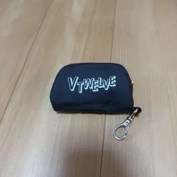 VTWELVE 블랙 지퍼 파우치