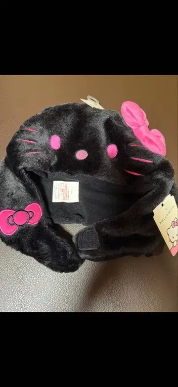 헬로키티 검은 고양이 모자